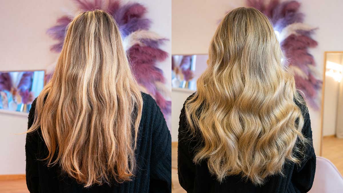 Colour Correction for Blending Stripey Highlights SimplyHair