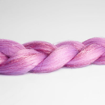 Lilac & Pink Tinsel Synthetic Jumbo Braid