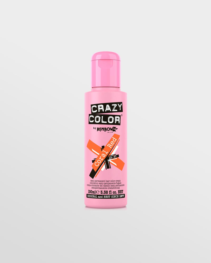 Crazy Color Semi Permanent Hair Colour No 57 - Coral Red