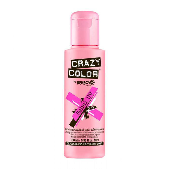 Crazy Color Semi Permanent Hair Colour No 78 - Rebel UV