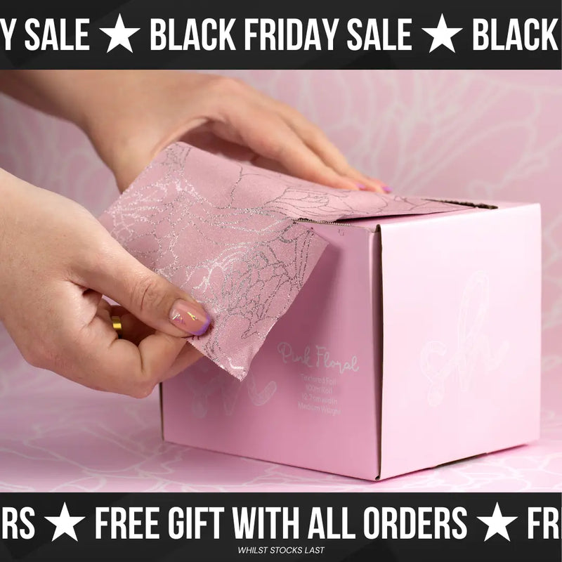 Pink Floral Foil On A Roll