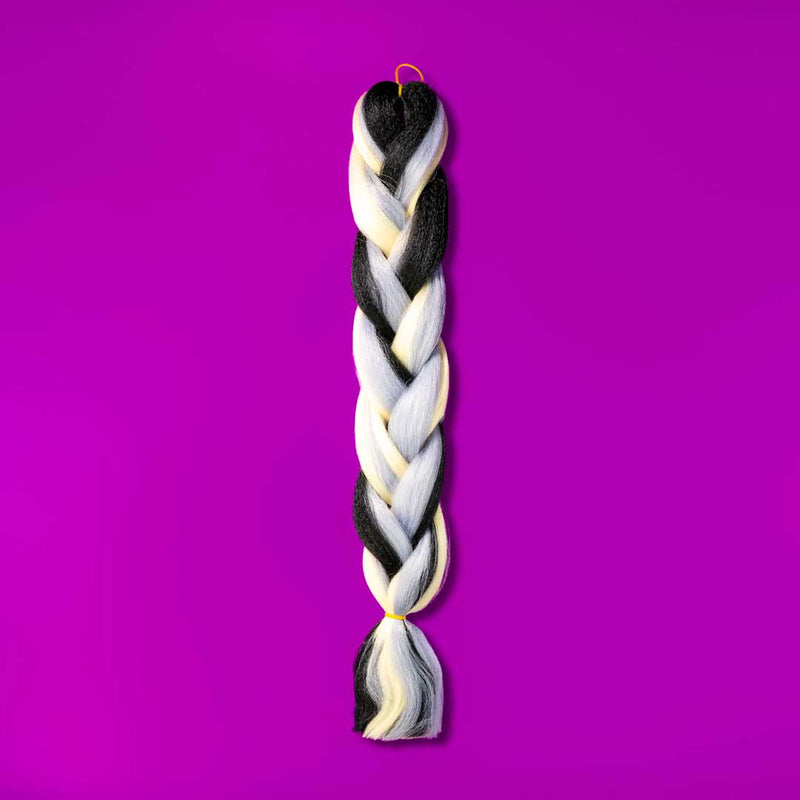 Black, Grey & Blonde Synthetic Jumbo Braid