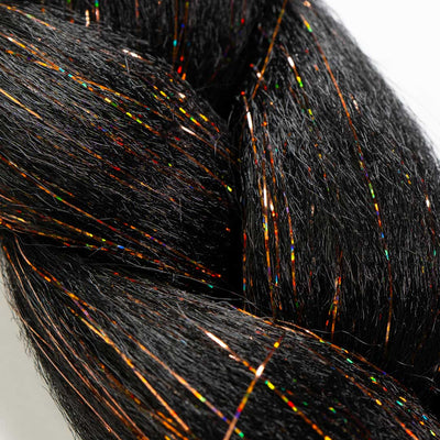 Black & Tinsel Synthetic Jumbo Braid