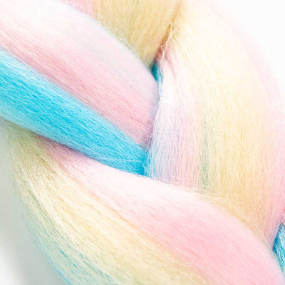 Blonde, Pink & Blue Synthetic Jumbo Braid