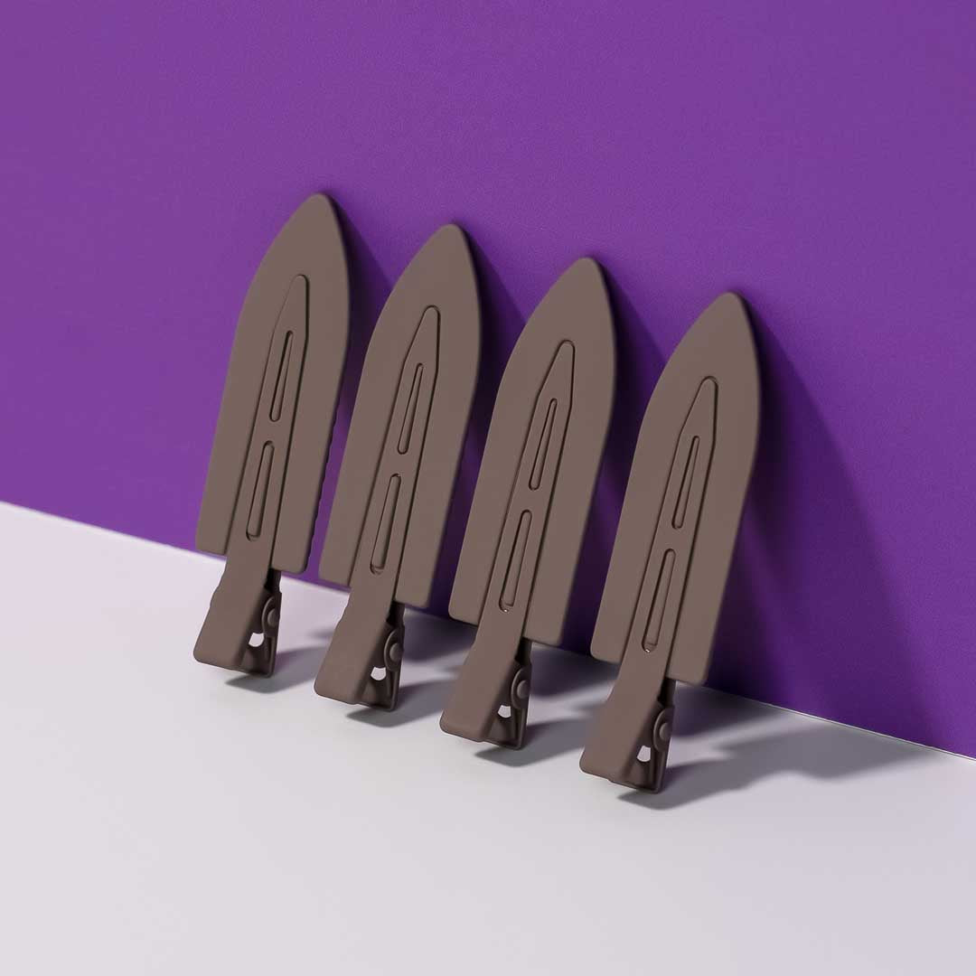 Brown Matte Creaseless Clips – SimplyHair