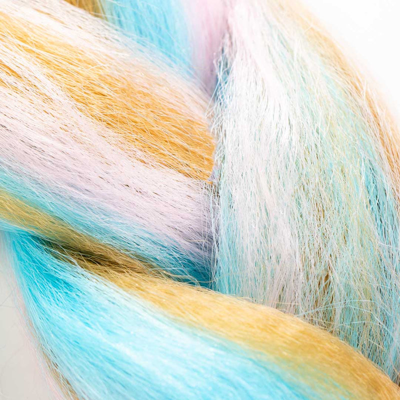 Brown, Pink & Blue Synthetic Jumbo Braid