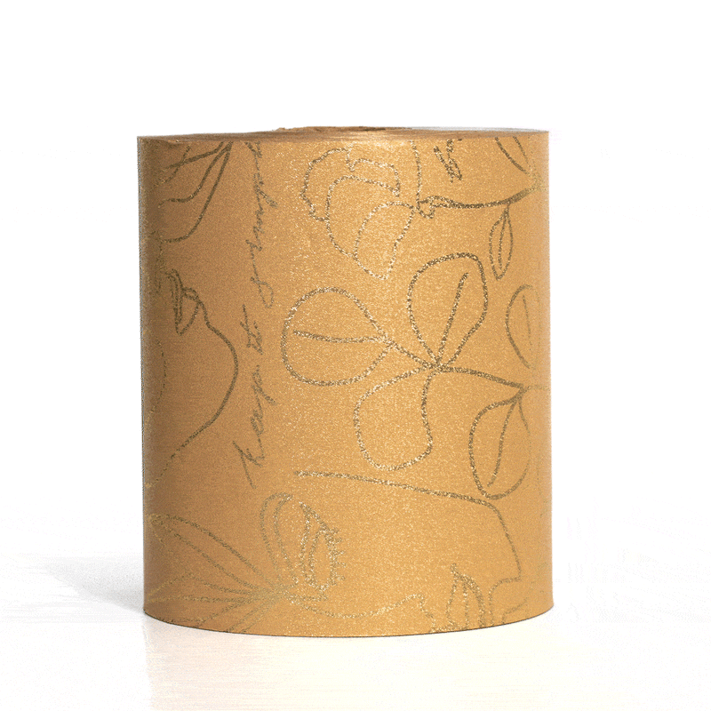 Gold Floral Foil On A Roll