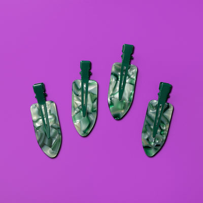 Sage Swirl Creaseless Clips