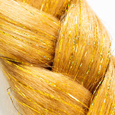 Light Brown & Tinsel Synthetic Jumbo Braid