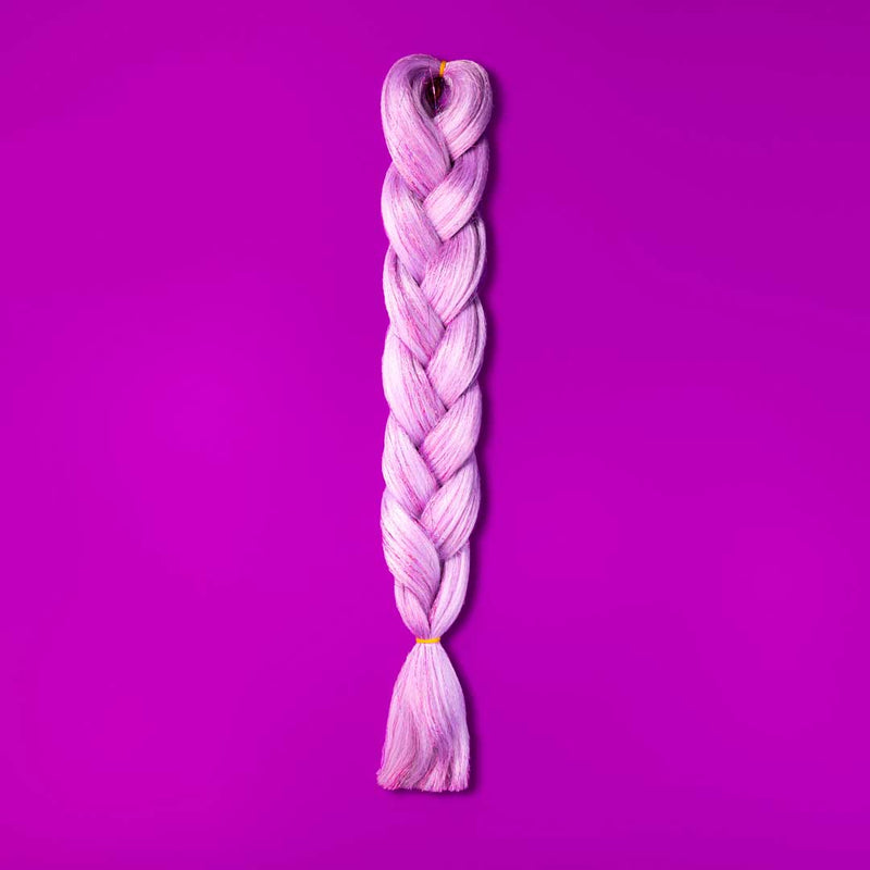 Lilac & Pink Tinsel Synthetic Jumbo Braid