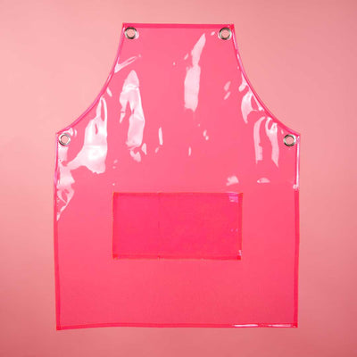 Pink PVC Hairdressing Apron (No Straps)