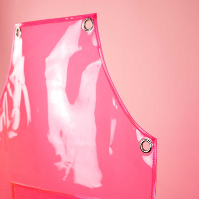 Pink PVC Hairdressing Apron (No Straps)