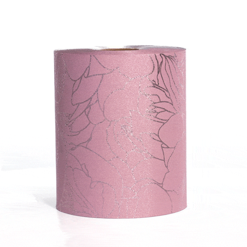 Pink Floral Foil On A Roll