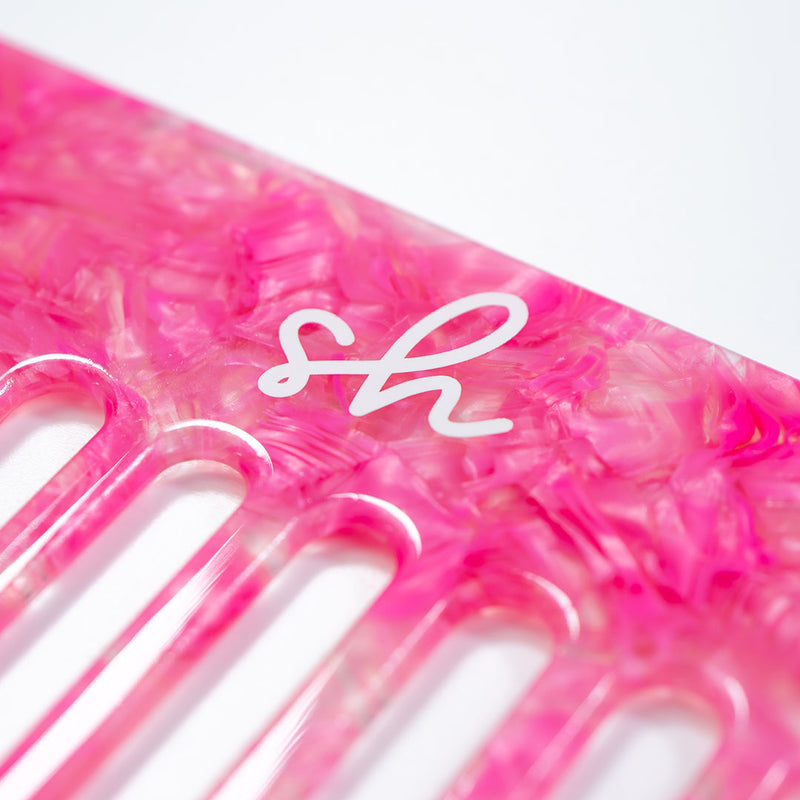 Pink Marble Curl Comb
