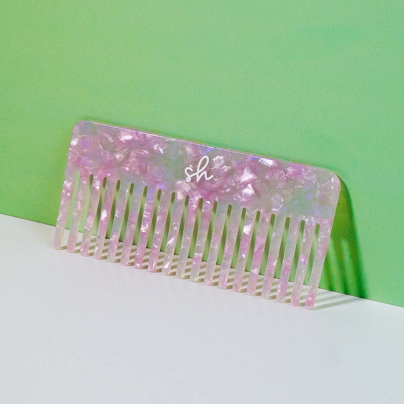 Pink Marble Curl Comb