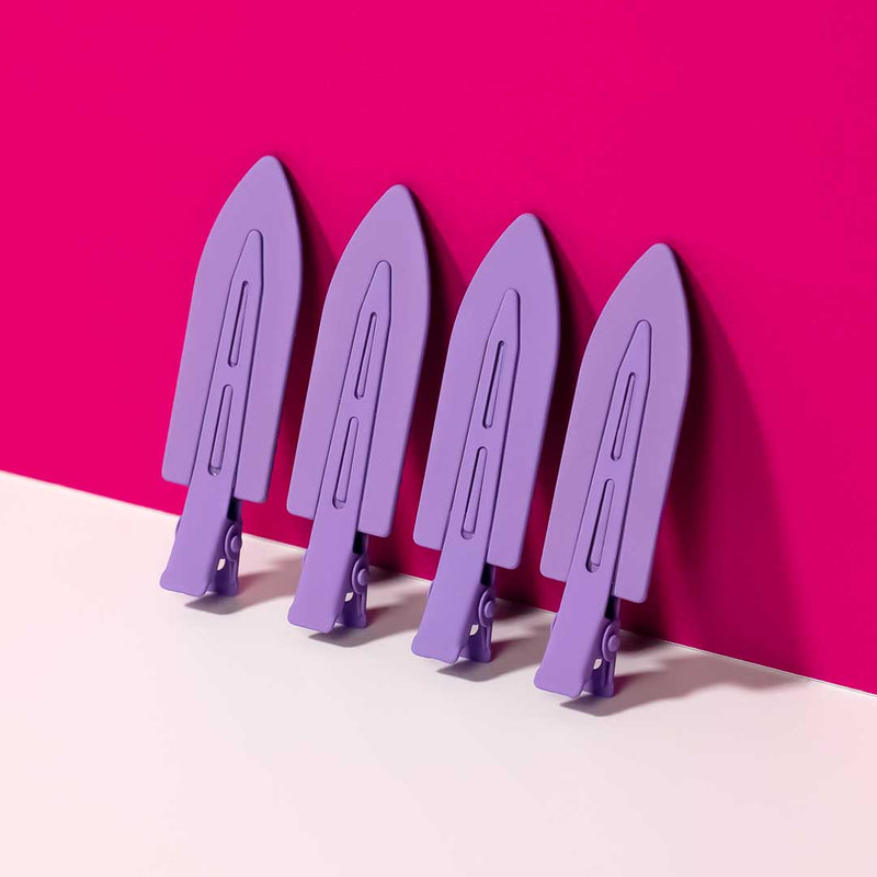 Purple Matte Creaseless Clips