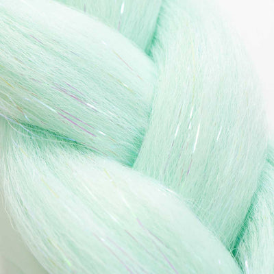 Turquoise & Tinsel Synthetic Jumbo Braid