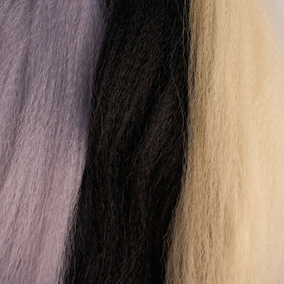 Black, Grey & Blonde Synthetic Jumbo Braid