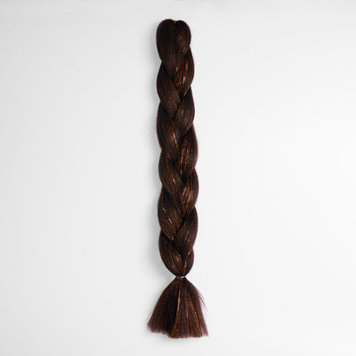 Black & Tinsel Synthetic Jumbo Braid