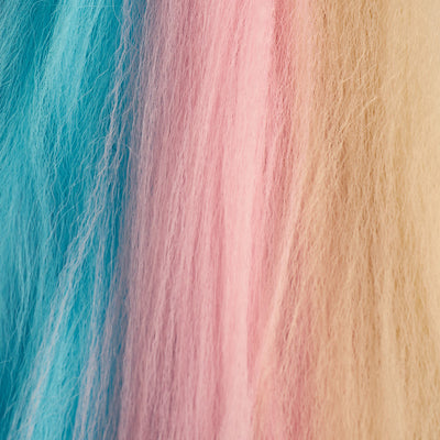 Blonde, Pink & Blue Synthetic Jumbo Braid