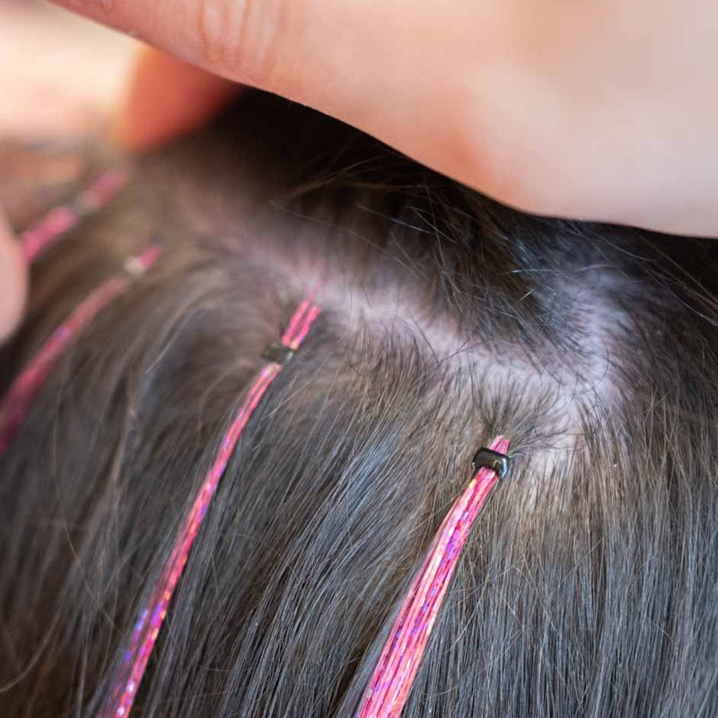 Dark Pink Hair Tinsel