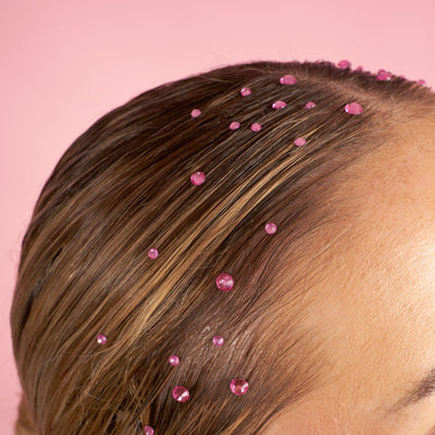 Dark Pink Hair Gems