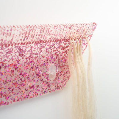 Pink Glitter Hair Extension Holder