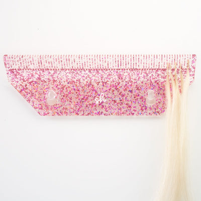 Pink Glitter Hair Extension Holder