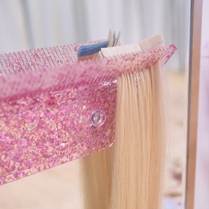 Purple Glitter Hair Extension Holder