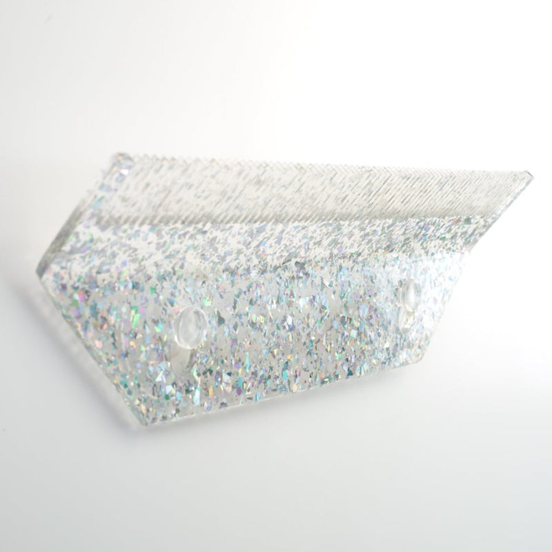 Silver Glitter Hair Extension Holder