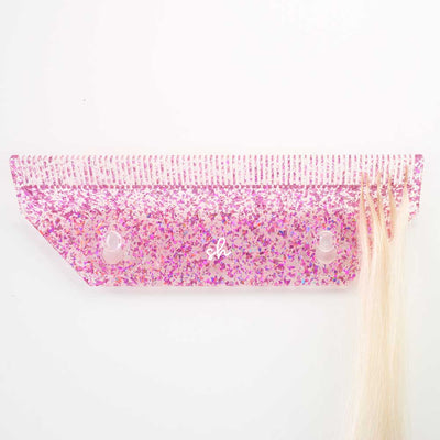 Purple Glitter Hair Extension Holder