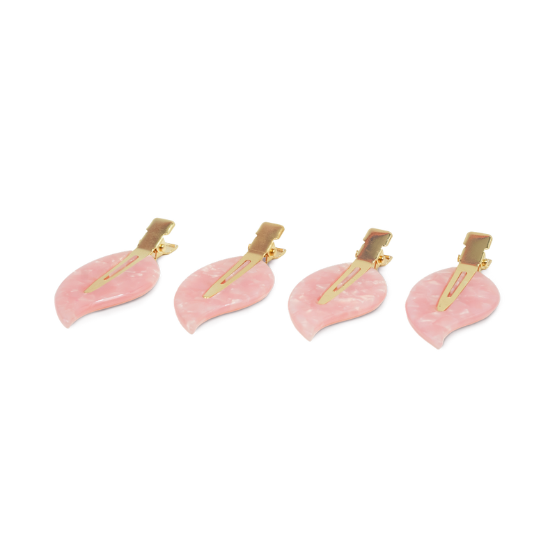 Pink Marble Creaseless Clips