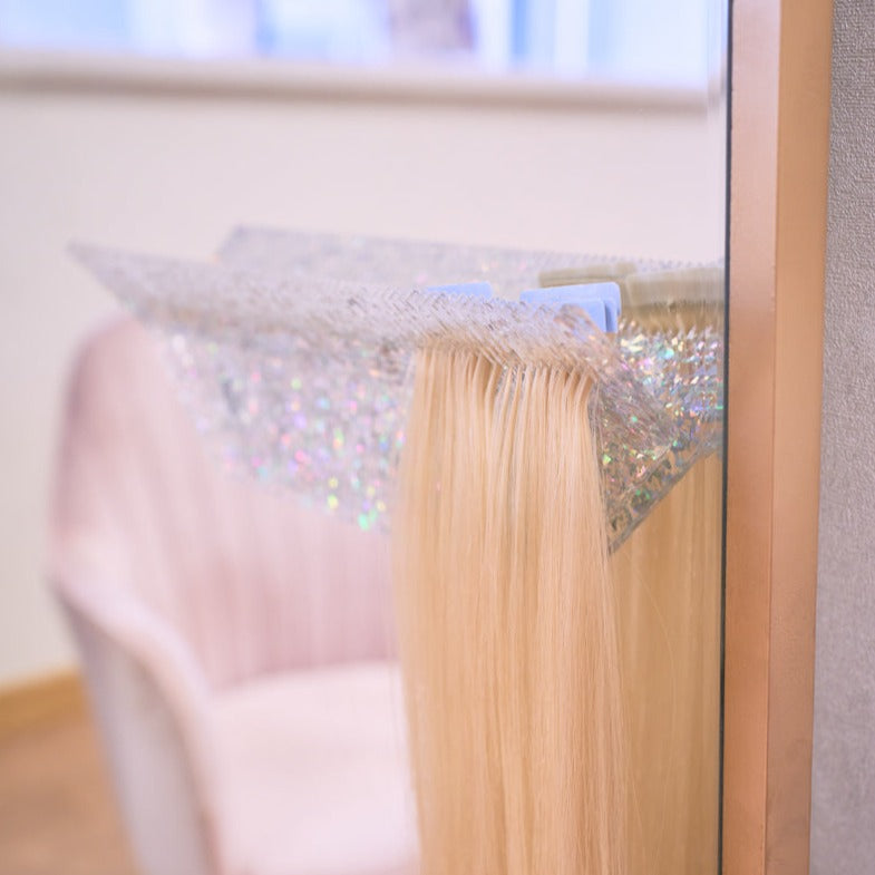 Silver Glitter Hair Extension Holder