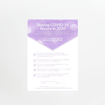 A5 COVID-19 Secure Notice