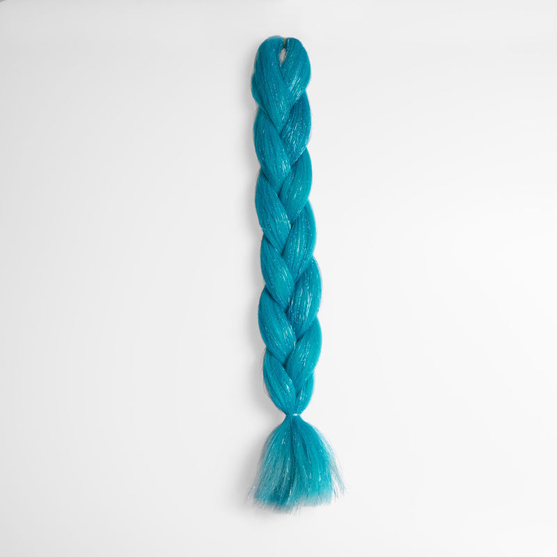 Teal & Tinsel Synthetic Jumbo Braid