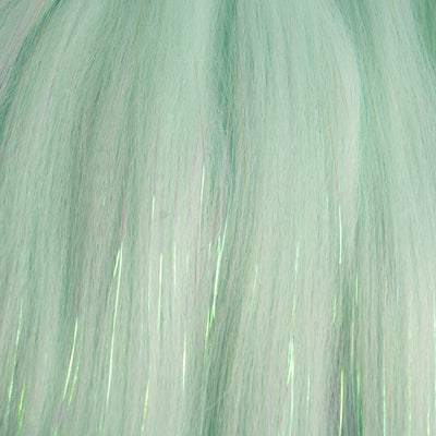 Turquoise & Tinsel Synthetic Jumbo Braid