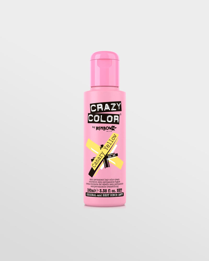 Crazy Color Semi Permanent Hair Colour No 49 - Canary Yellow