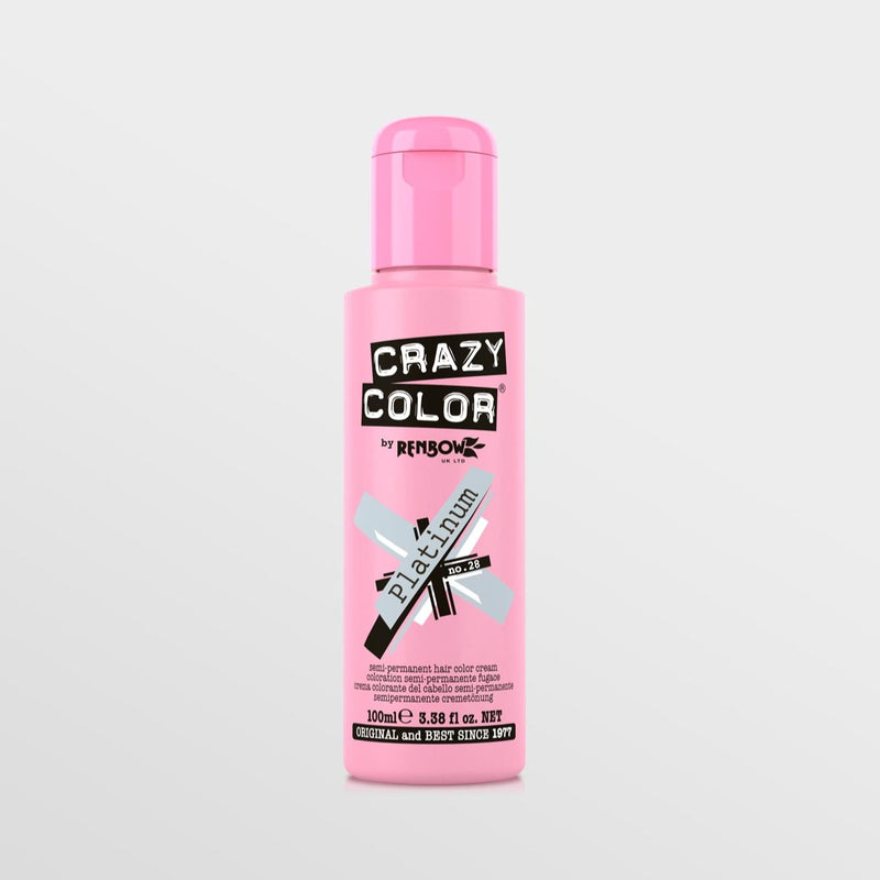 Crazy Color Semi Permanent Hair Colour No 28 - Platinum